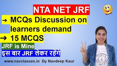 NTA NET JRF | MCQs Discussion on learners demand