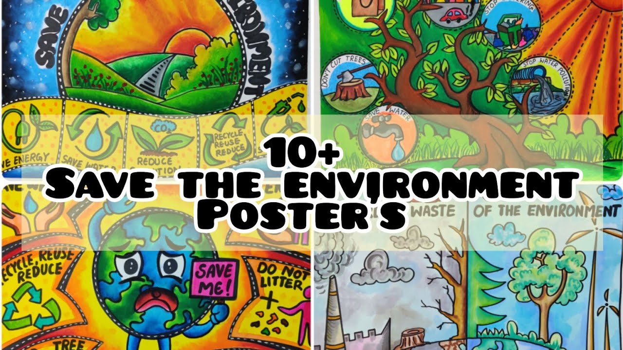 Save environment save nature poster chart drawing for competition #2 (very  easy) step by step … | Earth drawings, Save water poster drawing, Nature  drawing for kids