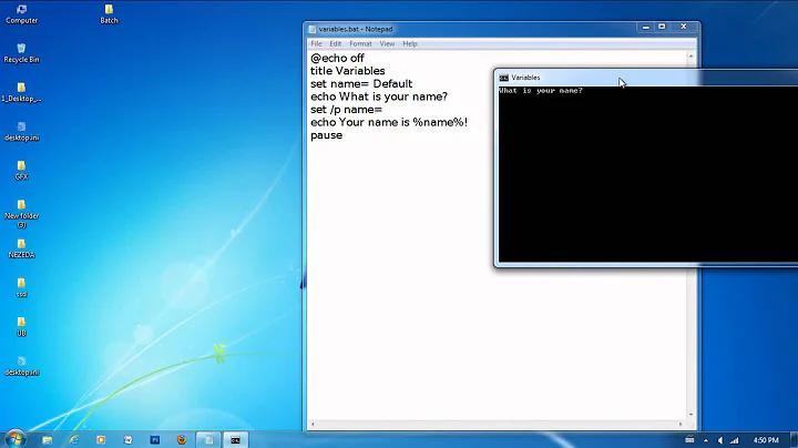 Batch Scripting - 5 - Variables