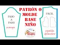 Patrn o molde base para nios paso a paso pattern or base mold for children step by step