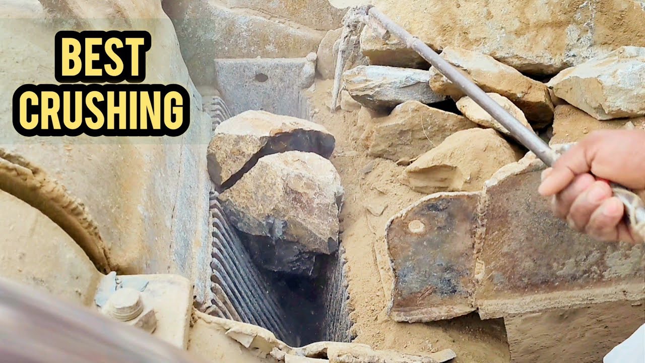 Punching Rocks Amazing Quarry Primary Rock Crushing | Black Rocks Crushing | Rock ...
