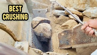 Amazing Quarry Primary Rock Crushing | Black Rocks Crushing | Rock Crusher | Stone Crusher