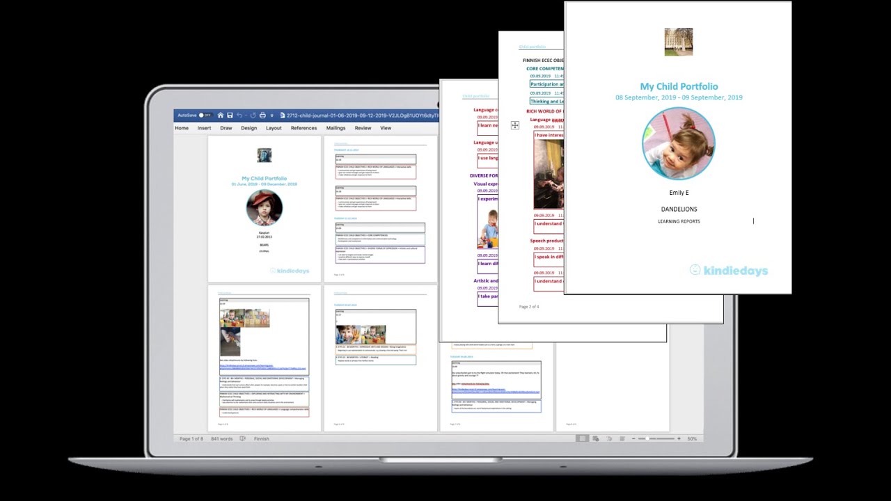 Manager web: Child portfolio - Journal Report