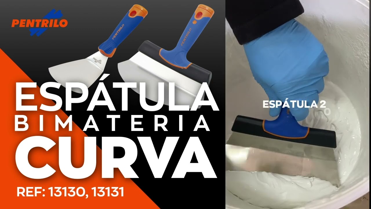 Espátula bimateria curvada