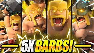 INFINITE SWARM!! New 5X BARBARIAN Deck ACTUALLY WORKS in Clash Royale!