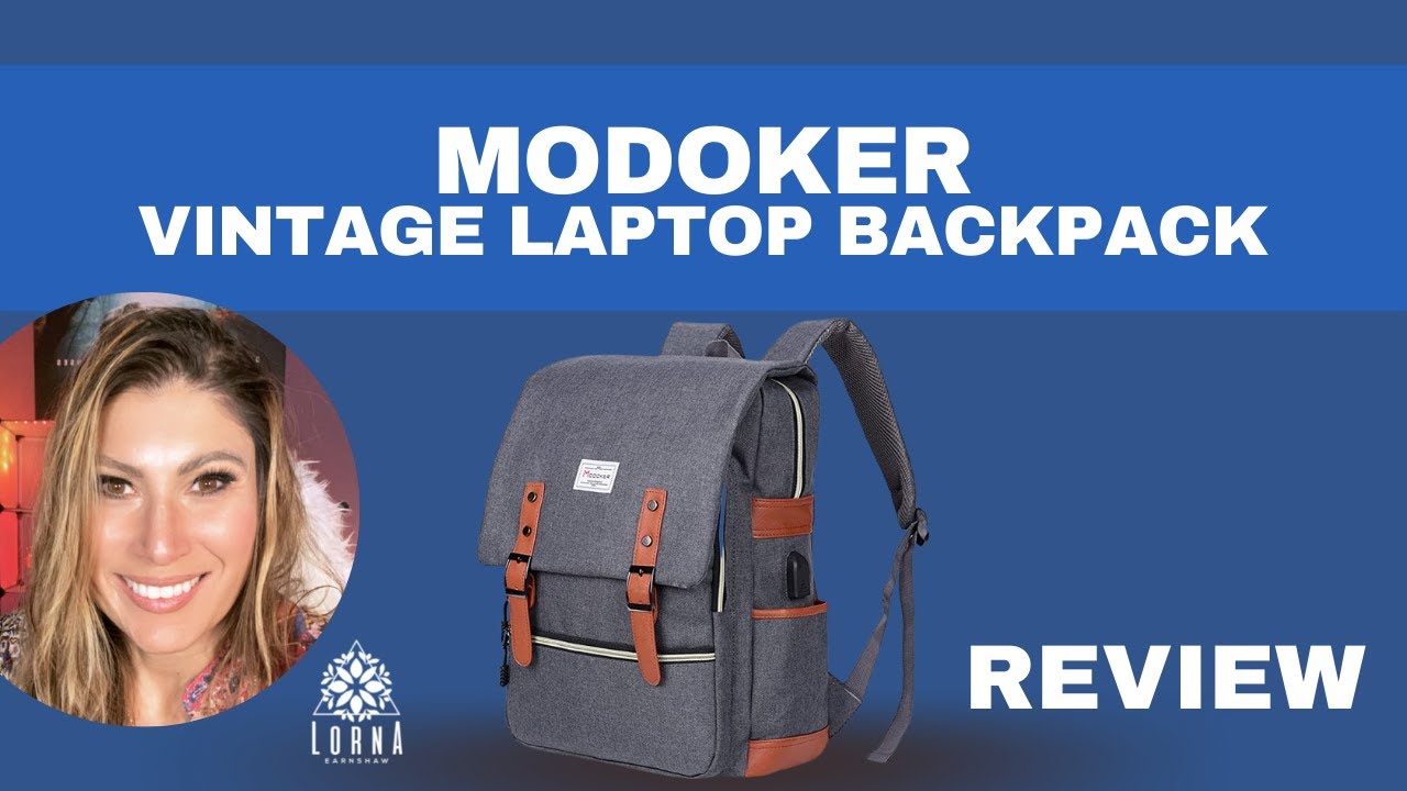 MODOKER Vintage Laptop Backpack Review YouTube