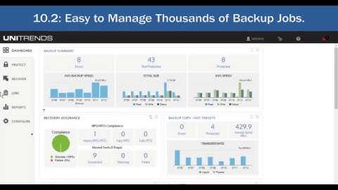 10.2 UI : Easy to manage thousands of Backups