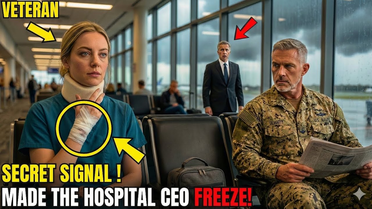 Am Flughafen sendet sie ein geheimes Signal – als der SEAL reagiert, wird der CEO blass