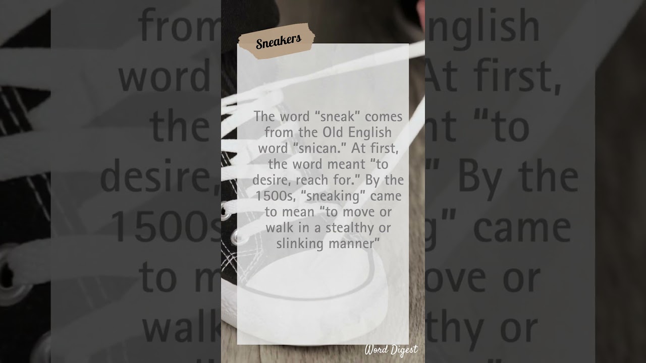 Why does the word "Sneakers" come from? 