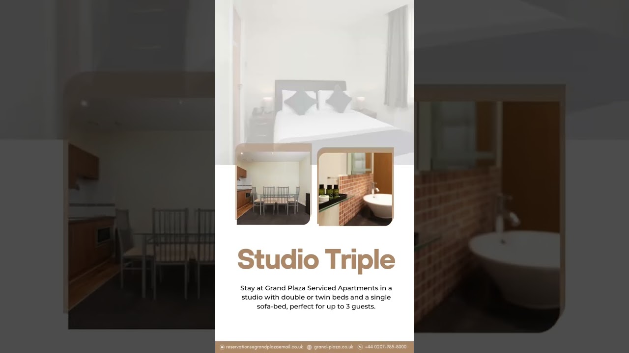 Studia Triple at Grand Plaza Serviced Apartments London!