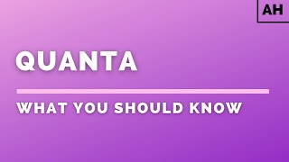 Advanced Higher Physics | Quanta | What You Should Know