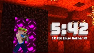 Speedrun 1.16 FSG Enter Nether PB