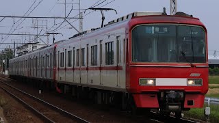 3R4重連を3R2+2が代走！名鉄3100系新塗装+9100系+3300系 3107F+9106F+3315F (急行豊橋行き) 宇頭付近高速通過
