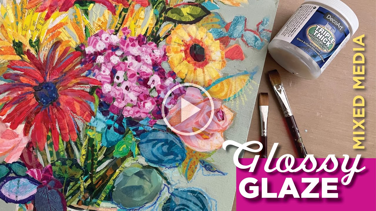 Triple Thick Glossy Glaze Finish for Mixed Media–Tutorial Tidbits