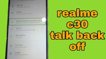 realme c30 talk back off