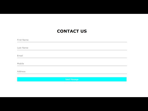 Contact Us Form Hover Effect | HTML | CSS