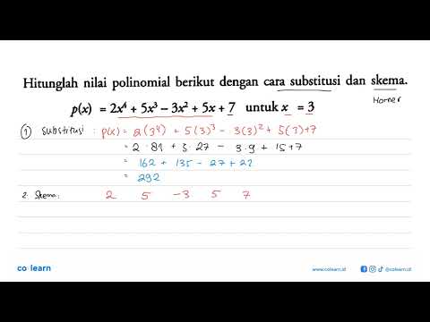 Hitunglah nilai polinomial