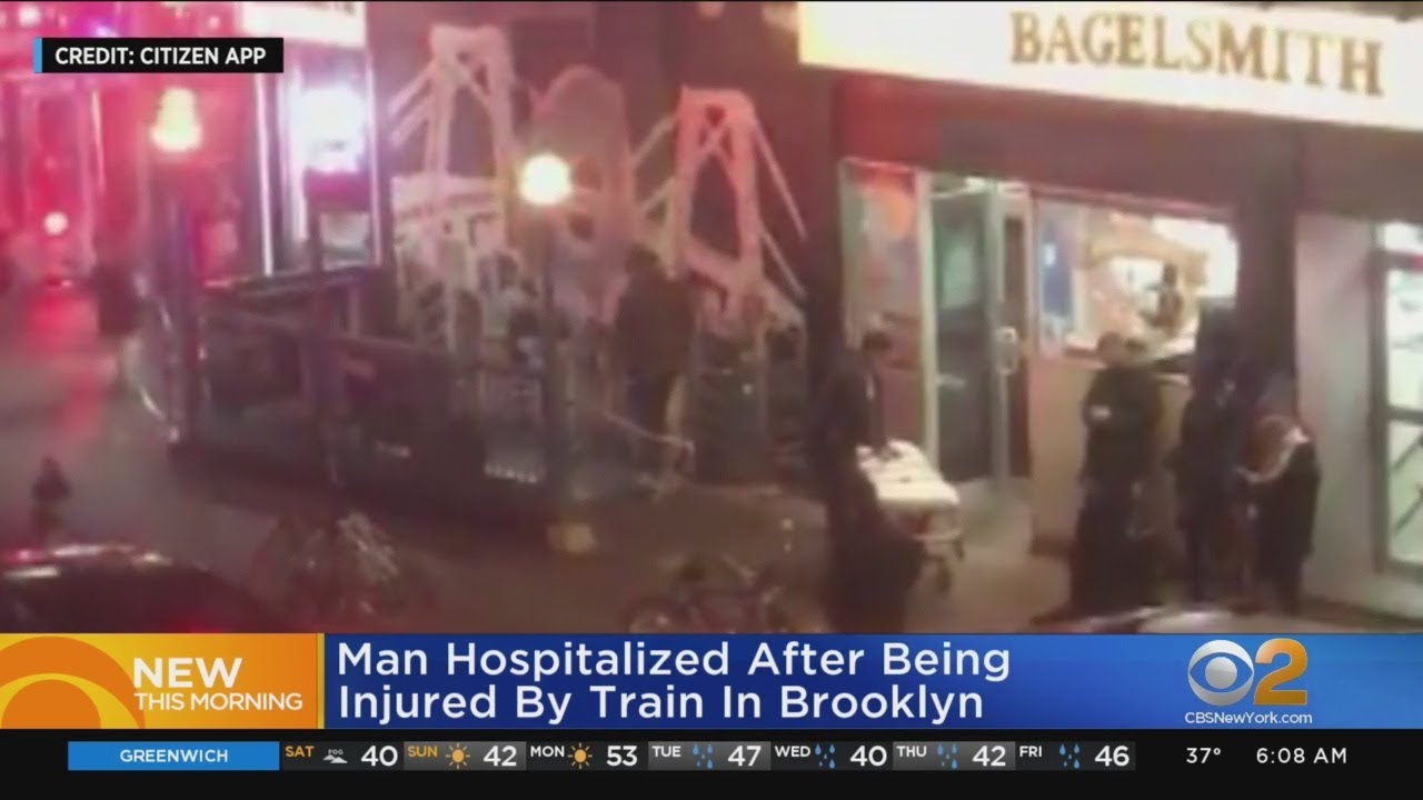 Man Hospitalized After Being Injured By Train In Brooklyn - YouTube