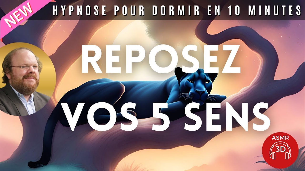 Hypnose pour S'ENDORMIR ou SE RENDORMIR en moins de 10 minutes ! #5 [🧘‍♀️ Le repos des 5️⃣ sens]