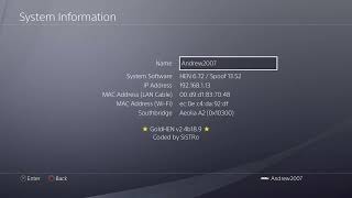 PS4 Jailbreak Spoofed To 13.52 Jailbreak GoldHEN