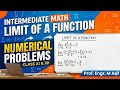 Mathematics 12, Intermediate class. Limit of a Function, Numerical