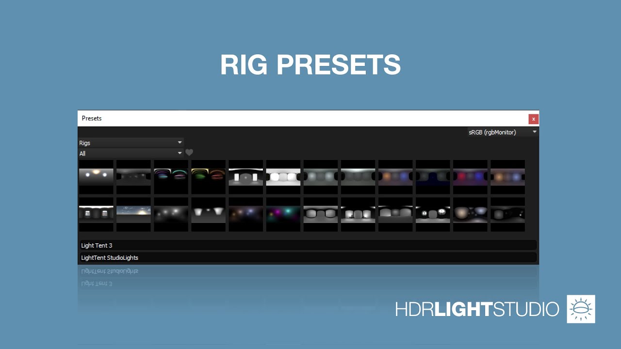 PRESETS | 2. HDR Light Studio: Rig Presets
