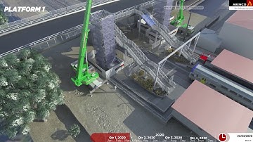 4D Simulation of the construction sequence