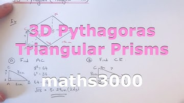3D Pythagoras In Right Angled Triangular Prisms.