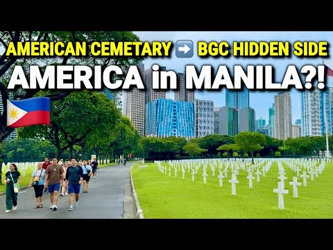 PHILIPPINES 🇵🇭 AMERICA IN BGC MANILA?! Walking Manila American Cemetery to Hidden Side of BGC 2026