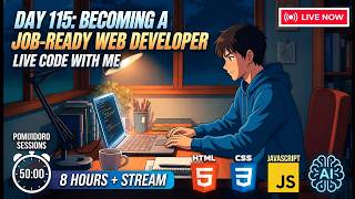 [19-10-26] Day-115(part-2): Deadline April 7 | Becoming a Job-Ready Web Developer🇧🇩8 Hours Live Code