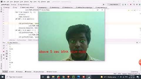 eyeblink detection for programmers and any computer workers using Python OpenCV - Jeevanantham