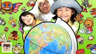 これで君も世界デビュー！31カ国のくにキャラ地球儀で可愛く楽しく学んじゃおう♪【#722】