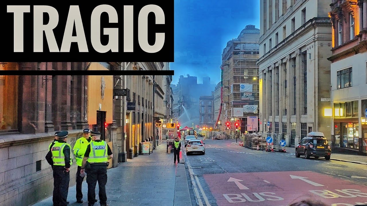 Дневной свет обнажил масштабы разрушений, вызванных масштабным пожаром в Глазго.