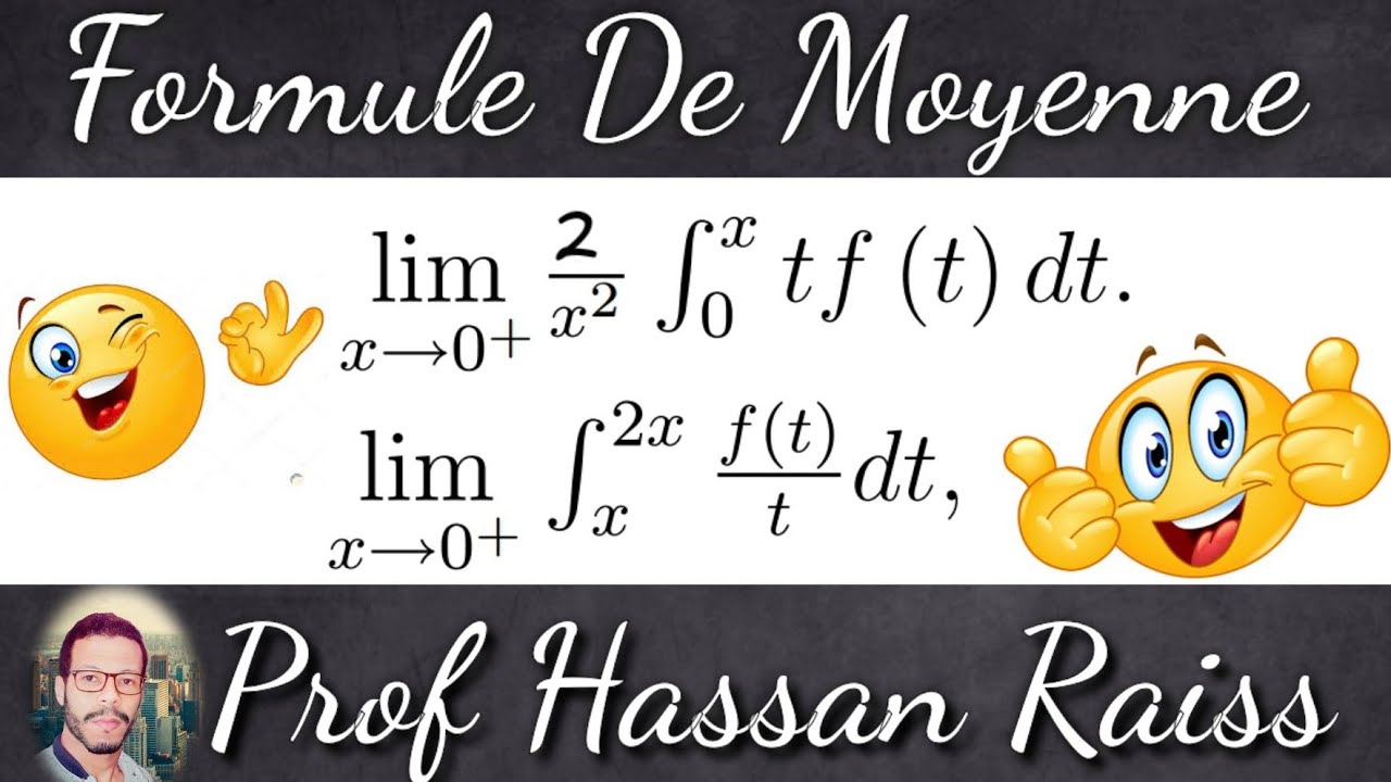 intégrale simple formule de moyenne analyse 2 2 Exemples très connus partie 5