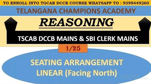 TGCAB DCCB Reasoning Crash Course_Part 1 #reasoning #trending #dccb #sbimains #viral #crashcourse