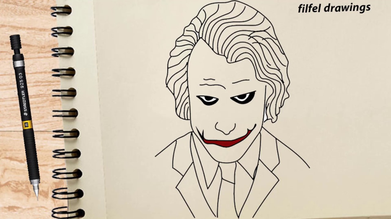 Featured image of post Joker Face Drawing Easy Step By Step Use long curved lines to draw his cheeks and chin which is a sharp