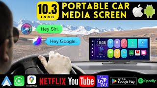 10.3' Portable Android Car Screen  PODOFO   FOR ANY CAR  ⫸ UNBOXING REVIEW