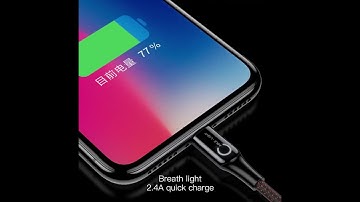 Cáp Sạc Thông Minh Tự Ngắt Khi Sạc Đầy Pin Hãng Baseus Chuẩn Lightning Cho Iphone, Ipad