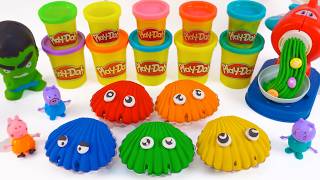 How to make Rainbow Kinetic Sand Seashell | Looking for Peppa Pig 🌈 Rainbow Sand ASMR screenshot 4