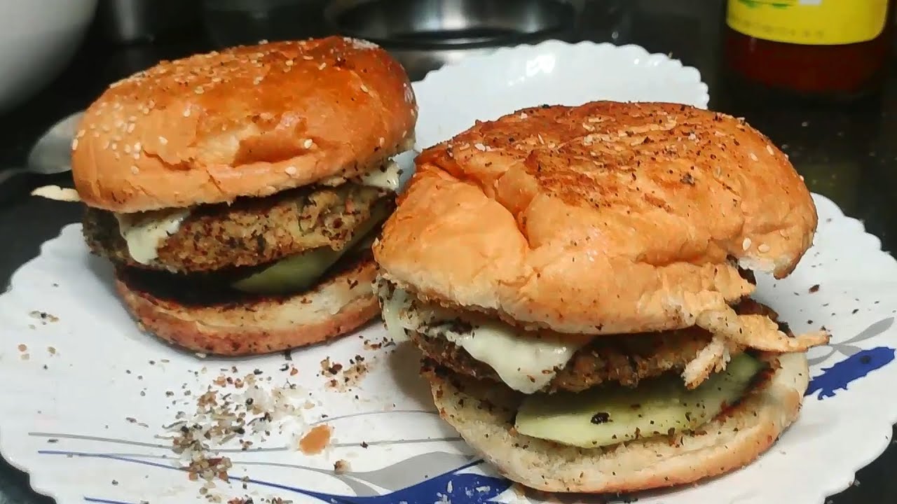 Chicken Burger American Style Chicken Burger Recipe Chicken Burger Street Food Fast Food