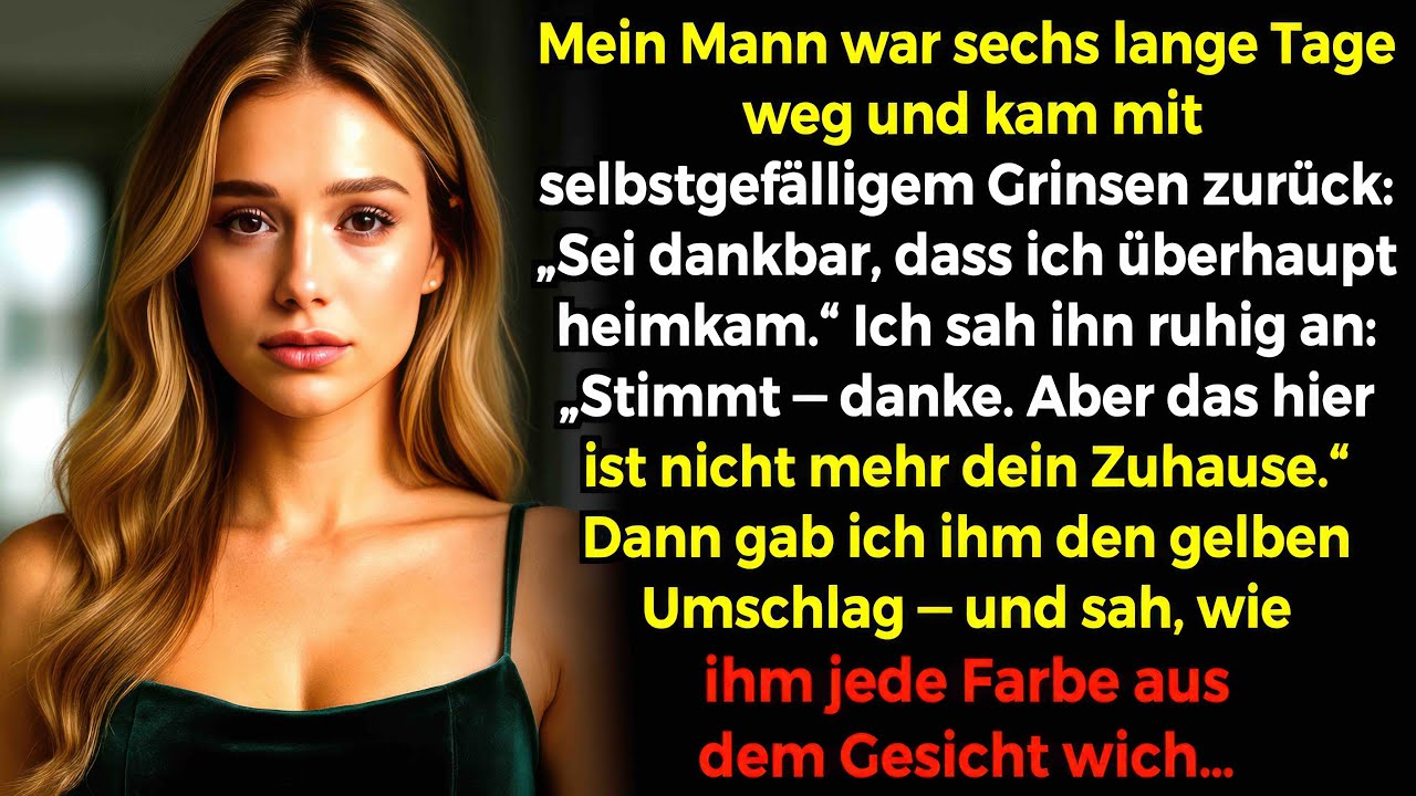 Mein Mann war Sechs Tage weg und kam Selbstzufrieden zurück — mit dem Umschlag rechnete er nicht