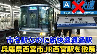 【市名駅なのに新快速通過駅】JR神戸線西宮駅周辺は何があるの？JR西宮駅周辺を散策！