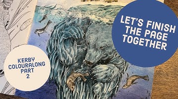 Kerby colour-along part 2~ Finished page in fragile world