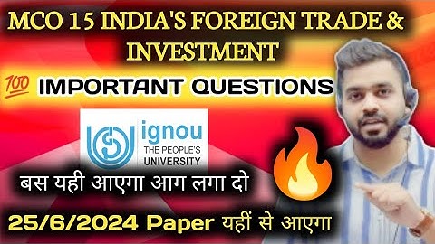 MCO-15 | IMPORTANT QUESTIONS FOR TEE JUNE 2024 | @Ignoupathways_1196 #mco #mcom #ignou #june2024