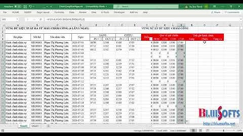 Hướng dẫn xử lý và tổng hợp dữ liệu chấm công 1 ngày 4 lần xuất ra từ máy chấm công