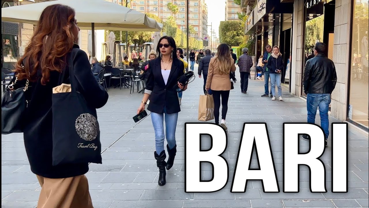 Бари, пешеходная экскурсия по Италии [4k], март 2023 г.