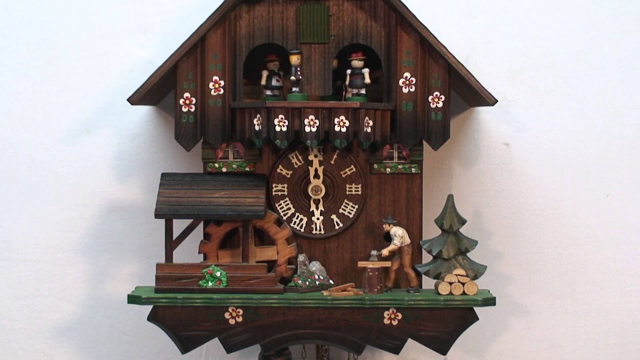 Woodchopper & Water Wheel Cuckoo Clock YouTube
