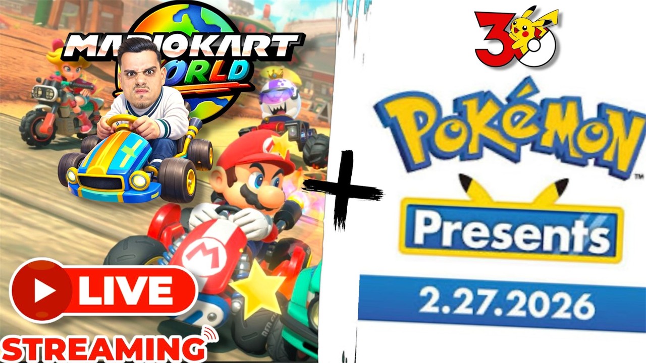 🏎️ Mario Kart World LIVE  + Pokémon Presents!🔥