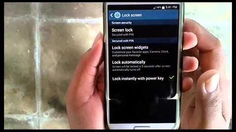 Samsung Galaxy s4 : How to lock screen with pin (Android Kitkat)