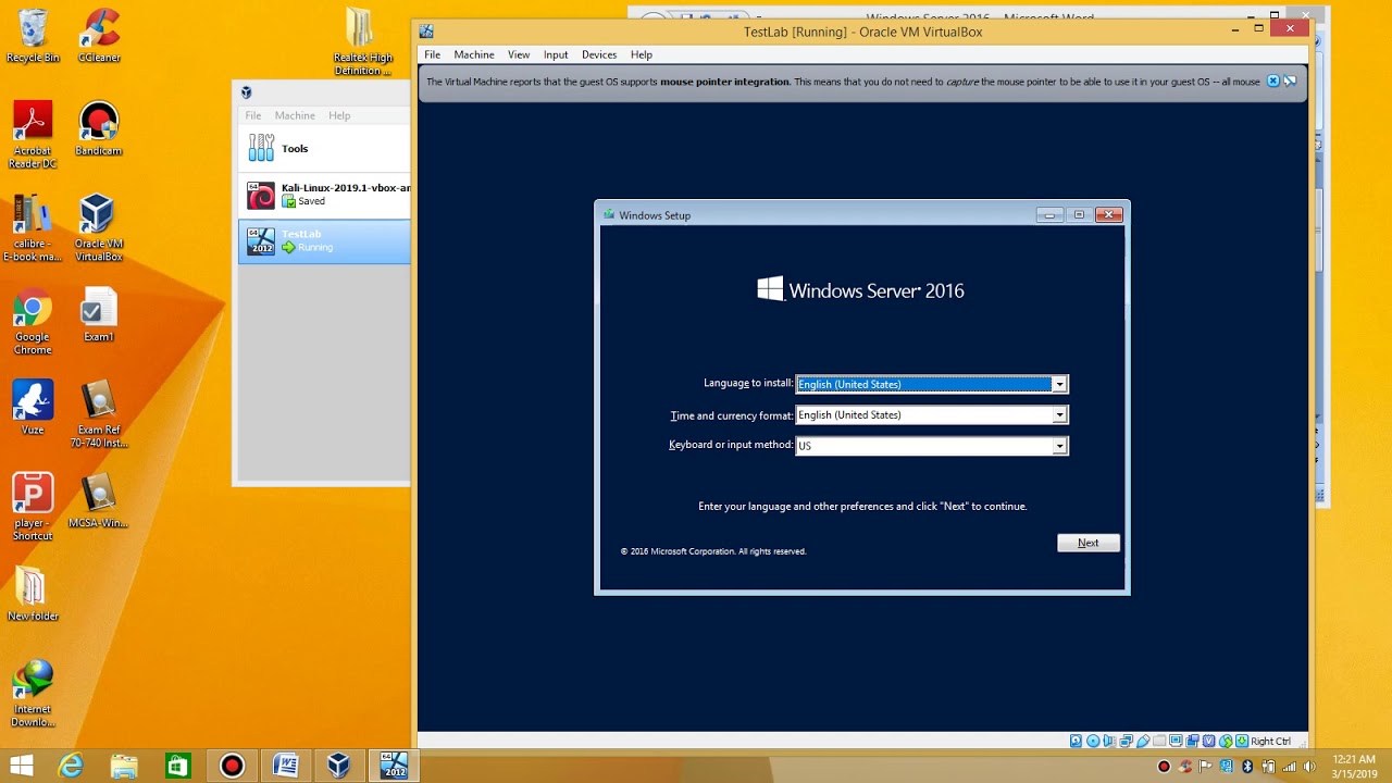 Install Windows Server 2016 In Virtual Box & Guest CD - YouTube